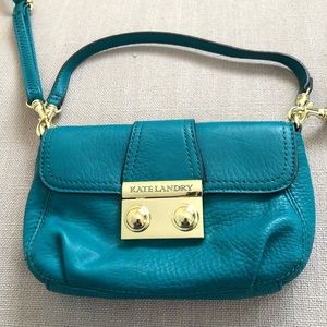 Kate Landry Teal & Gold Crossbody